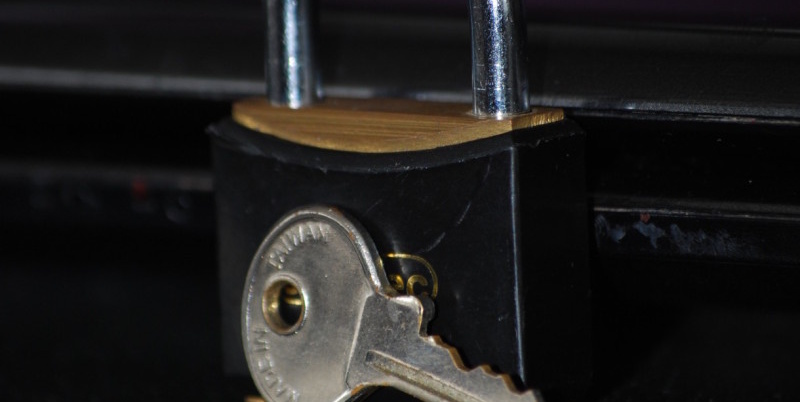 a padlock and its key