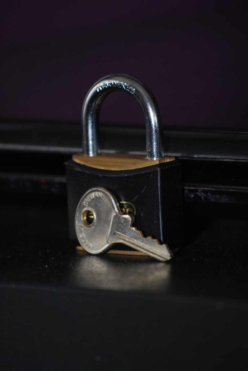 a padlock and its key